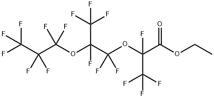 2,3,3,3-四氟-2-[1,1,2,3,3,3-六氟-2-(七氟丙氧基)丙氧基]丙酸乙酯 结构式
