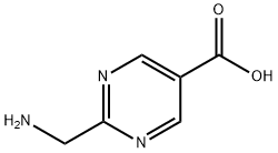 2-(氨基甲基)嘧啶-5-甲酸 结构式