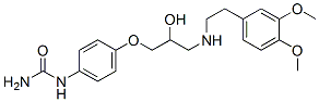 [4-[3-(3,4-Dimethoxyphenethylamino)-2-hydroxypropoxy]phenyl]urea 结构式