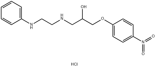 1-((2-Anilinoethyl)amino)-3-(p-nitrophenoxy)-2-propanol hydrochloride 结构式