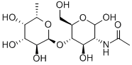 2-乙酰氨基-2-脱氧-4-O-(α-L-吡喃岩藻糖)-D-吡喃葡萄糖 结构式