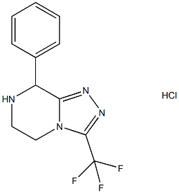 8-苯基-3-(三氟甲基)-5,6,7,8-四氢-[1,2,4]三唑并[4,3-A]吡嗪盐酸盐 结构式