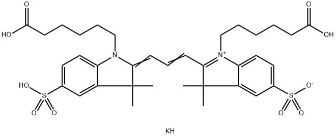 CYANINE 3 BIHEXANOIC ACID DYE, POTASSIUM SALT 结构式