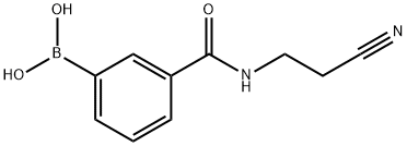 3-(2-氰基乙基甲酰氨)苯基硼酸 结构式