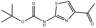 (4-乙酰基噻唑-2-基)氨基甲酸叔丁酯 结构式