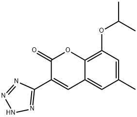 2H-1-Benzopyran-2-one, 6-methyl-8-(1-methylethoxy)-3-(1H-tetrazol-5-yl )- 结构式