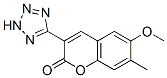 6-methoxy-7-methyl-3-(2H-tetrazol-5-yl)chromen-2-one 结构式