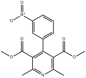 2,6-二甲基-4-(3-硝基苯基)吡啶-3,5-二羧酸二甲酯 结构式