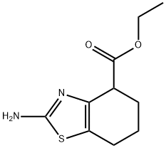 ETHYL 2-AMINO-4,5,6,7-TETRAHYDROBENZOTHIAZOLE-4-CARBOXYLATE 结构式