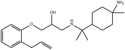 1-(2-allylphenoxy)-3-((1-amino-4-menthane-8-yl)amino)-2-propanol 结构式