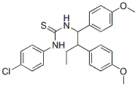 1-[1,2-bis(4-methoxyphenyl)butyl]-3-(4-chlorophenyl)thiourea 结构式