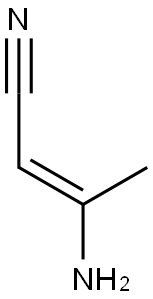 (E)-3-氨基丁-2-烯腈 结构式
