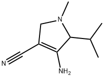 1H-Pyrrole-3-carbonitrile,4-amino-2,5-dihydro-1-methyl-5-(1-methylethyl)- 结构式