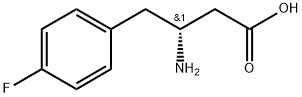 (R)-3-氨基-4-(4-氟苯基)丁酸 结构式