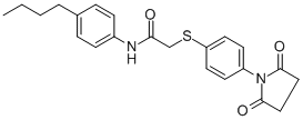 N-(4-BUTYLPHENYL)-2-([4-(2,5-DIOXO-1-PYRROLIDINYL)PHENYL]SULFANYL)ACETAMIDE 结构式