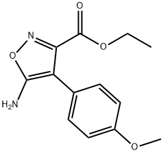 5-氨基-4-(4-甲氧基苯基)-异噁唑-3-羧酸乙酯 结构式
