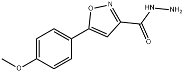5-(4-甲氧基苯基)-异恶唑-3-酰肼 结构式