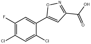5-(2,4-二氯-5-氟苯基)异噁唑-3-甲酸 结构式