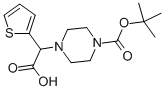 2-(4-BOC-哌嗪基)-2-(2-噻吩基)乙酸 结构式