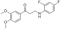 3-(2,4-DIFLUOROANILINO)-1-(3,4-DIMETHOXYPHENYL)-1-PROPANONE 结构式