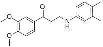 1-(3,4-二甲氧基苯基)-3-((3,4-二甲基苯基)氨基)丙-1-酮 结构式