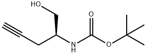 (S)-(1-羟基戊-4-炔-2-基)氨基甲酸叔丁酯 结构式