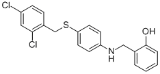 2-((4-[(2,4-DICHLOROBENZYL)SULFANYL]ANILINO)METHYL)BENZENOL 结构式