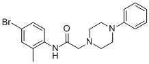 N-(4-BROMO-2-METHYLPHENYL)-2-(4-PHENYLPIPERAZINO)ACETAMIDE 结构式