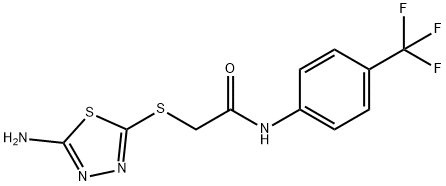 2-[(5-AMINO-1,3,4-THIADIAZOL-2-YL)SULFANYL]-N-[4-(TRIFLUOROMETHYL)PHENYL]ACETAMIDE 结构式