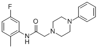 N-(5-FLUORO-2-METHYLPHENYL)-2-(4-PHENYLPIPERAZINO)ACETAMIDE 结构式