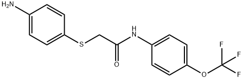 2-((4-氨基苯基)硫代)-N-(4-(三氟甲氧基)苯基)乙酰胺 结构式