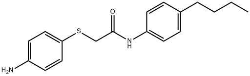 2-((4-氨基苯基)硫代)-N-(4-丁基苯基)乙酰胺 结构式