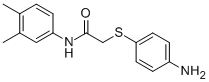 2-[(4-AMINOPHENYL)SULFANYL]-N-(3,4-DIMETHYLPHENYL)ACETAMIDE 结构式