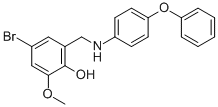 4-BROMO-2-METHOXY-6-[(4-PHENOXYANILINO)METHYL]BENZENOL 结构式