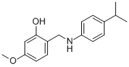 2-[(4-ISOPROPYLANILINO)METHYL]-5-METHOXYBENZENOL 结构式