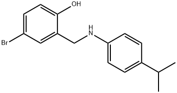 4-BROMO-2-[(4-ISOPROPYLANILINO)METHYL]BENZENOL 结构式