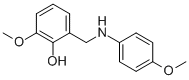 2-METHOXY-6-[(4-METHOXYANILINO)METHYL]BENZENOL 结构式