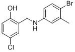 2-{[(4-bromo-3-methylphenyl)amino]methyl}-4-chlorophenol 结构式