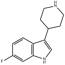 6-氟-3-(哌啶-4-基)-1H-吲哚 结构式