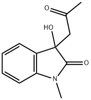 3-HYDROXY-1-METHYL-3-(2-OXO-PROPYL)-1,3-DIHYDRO-INDOL-2-ONE 结构式