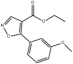 乙基-5-(3-甲氧苯基)-异恶唑-4-羧酸酯 结构式