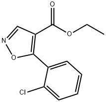 ETHYL-5-(2-CHLOROPHENYL)-ISOXAZOLE-4-CARBOXYLATE 结构式