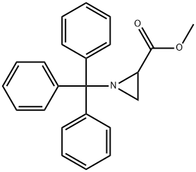 1-(三苯基甲基)-2-氮丙啶羧酸甲酯 结构式