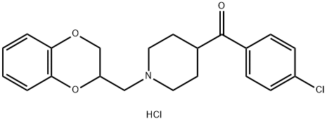 Methanone, (4-chlorophenyl)(1-((2,3-dihydro-1,4-benzodioxin-2-yl)methy l)-4-piperidinyl)-, hydrochloride 结构式