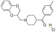 [1-(7,10-dioxabicyclo[4.4.0]deca-1,3,5-trien-9-ylmethyl)-4-piperidyl]- (4-methylphenyl)methanone hydrochloride 结构式