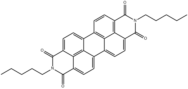 N,N′-二戊基-3,4,9,10-苝二甲酰亚胺 结构式