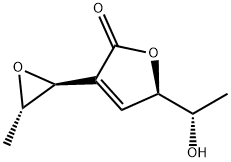 (5R)-5-[(1S)-1-羟基乙基]-3-[(2S,3S)-3-甲基-2-环氧乙烷基]-2(5H)-呋喃酮 结构式