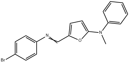 2-Furanamine,  5-[[(4-bromophenyl)imino]methyl]-N-methyl-N-phenyl- 结构式