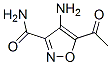 3-Isoxazolecarboxamide, 5-acetyl-4-amino- (9CI) 结构式