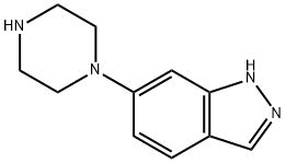 6-(哌嗪-1-基)-1氢-吲唑 结构式